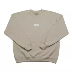 wethepeople LABEL Crewneck Sweater sand/white label