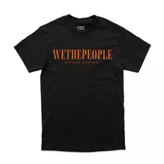 wethepeople SIGNAL T-Shirt noir/orange print