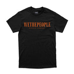 wethepeople SIGNAL T-Shirt schwarz/orange print L