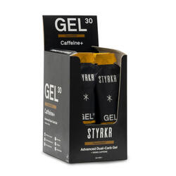 Styrkr GEL30 Caffeine Dual-Carb Gel énergétique Boîte de 12