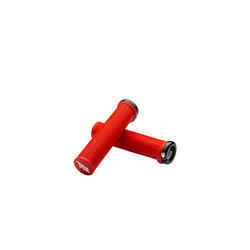 Title MTB LO1 Lock on Poignées red Sans flanges 135mm Ø31mm