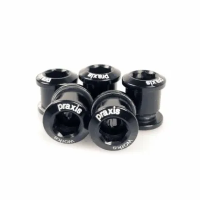 Praxis Kettenblatt-Schraubensatz Aluminium Road 5mm Bolt/6mm Nut