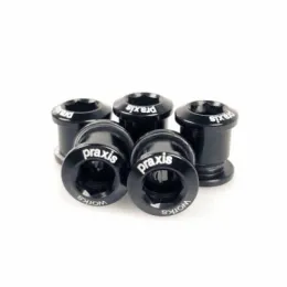 Praxis Kettenblatt-Schraubensatz Aluminium Road 5mm Bolt/6mm Nut 5pc black